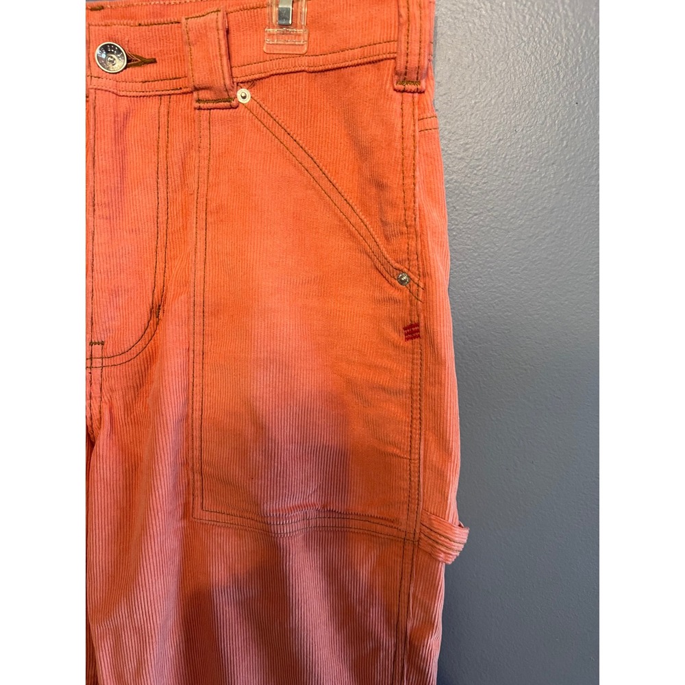 Urban Outfitters BDG Corduroy Carpenter Pants Coral Size 32 Grunge 90s Style - Picture 2 of 14